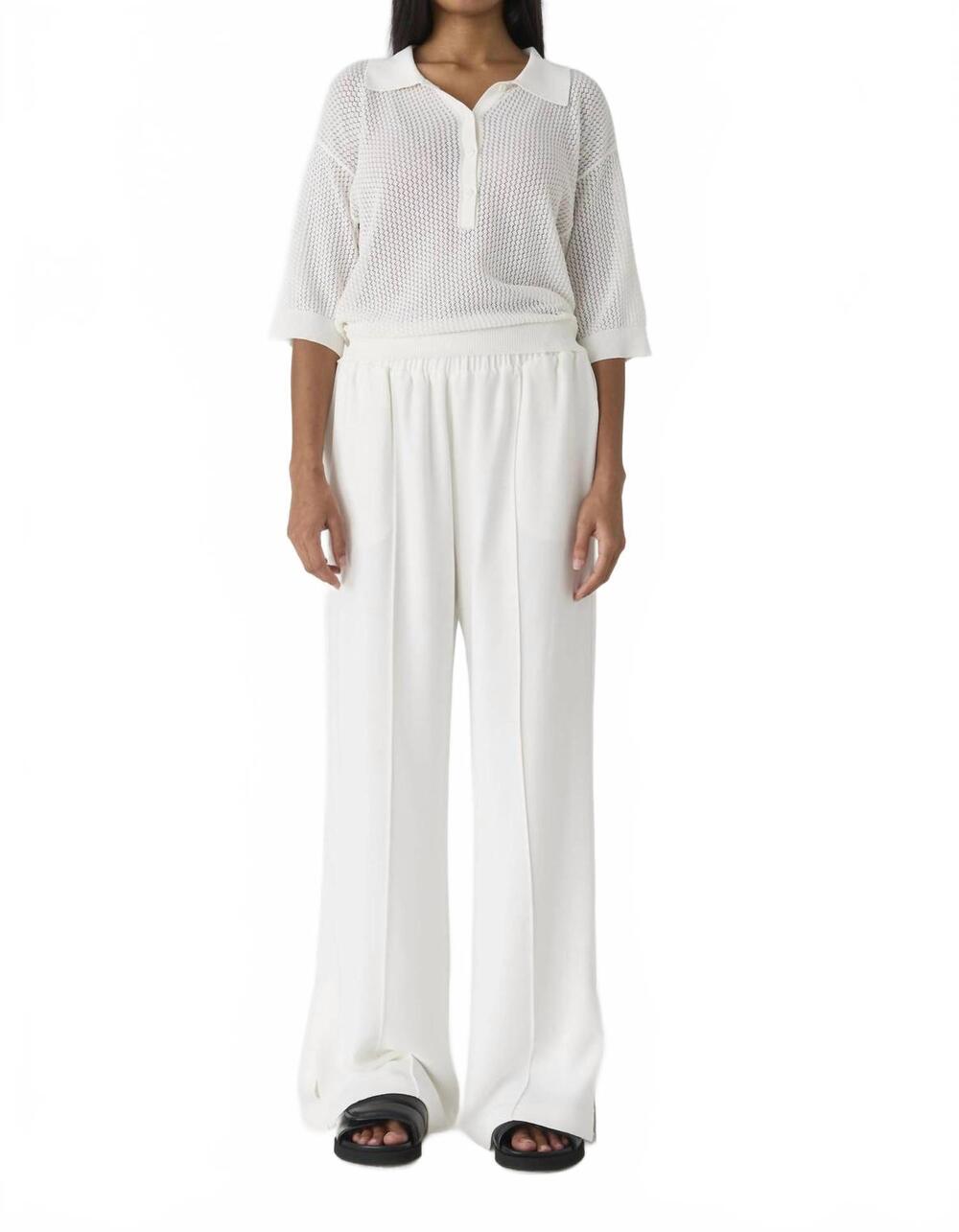 NEW MISHA ace wide leg pants in white